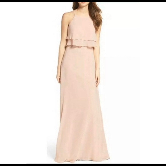 Jenny Yoo Dresses & Skirts - Jenny Yoo Charlie Ruffle Bodice Gown, sz 4 light cream pink